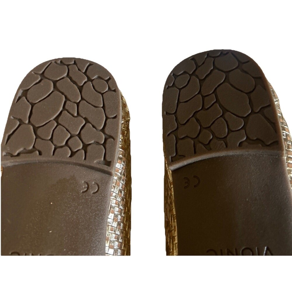 Vionic Gold Woven Ballet Flats - Picture 14 of 15
